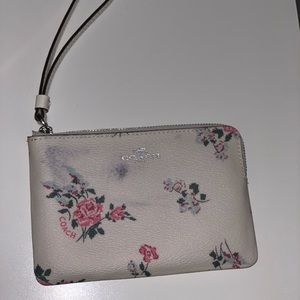 Coach floral wristlet